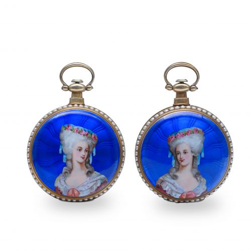 Pair of Chinese Market Pocket Watches (The Western Lady)