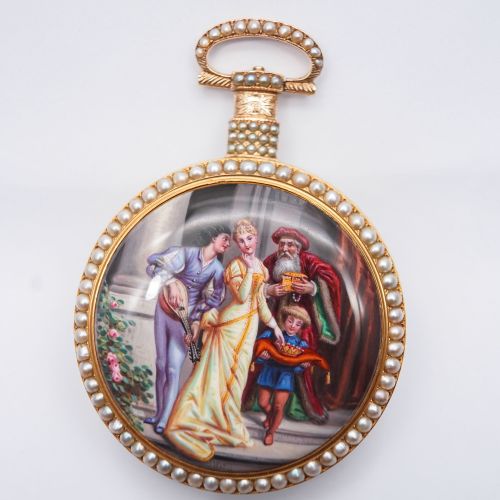 Ilbery Chinese Market Enamel Painting Pocket Watch-A Conundrum