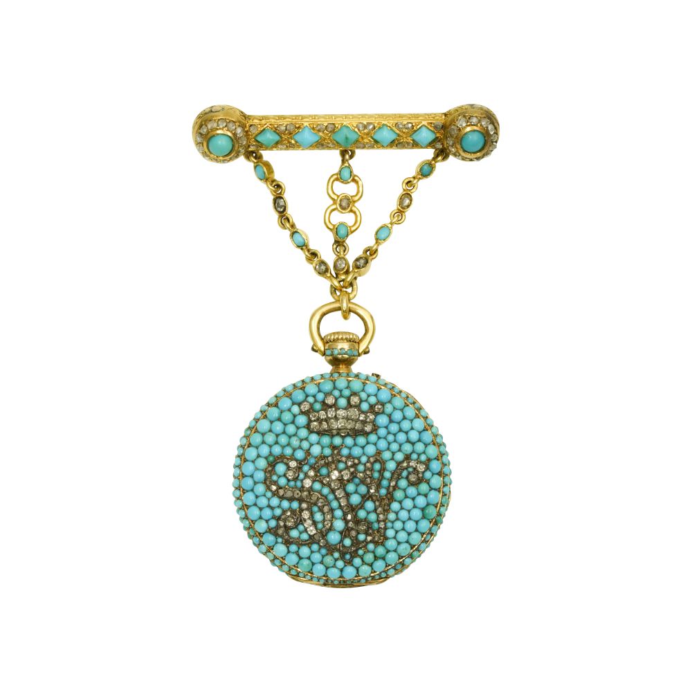 Garrard Turquoise Brooch Watch - MacauTimepiece Museum