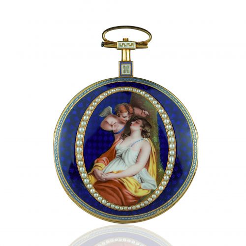 Chevalier & Cochet Enamel Pocket Watch