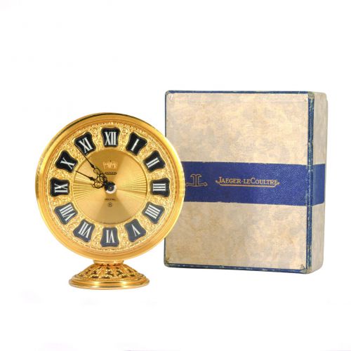 Jaeger-LeCoultre Gilt Brass Alarm Desk Clock