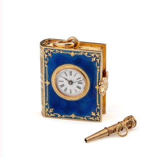 19th Century 18K Gold and Enamel Book-form Watch - 副本