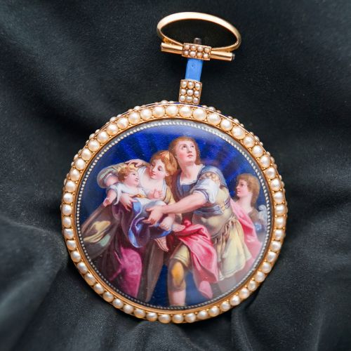 Chinese Market Enamel Pocket Watch-“Farewell”