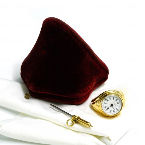 20th Century Yellow Gold Ring Watch