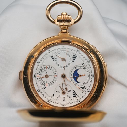 十九世紀瑞士製三問萬年曆計時懷錶