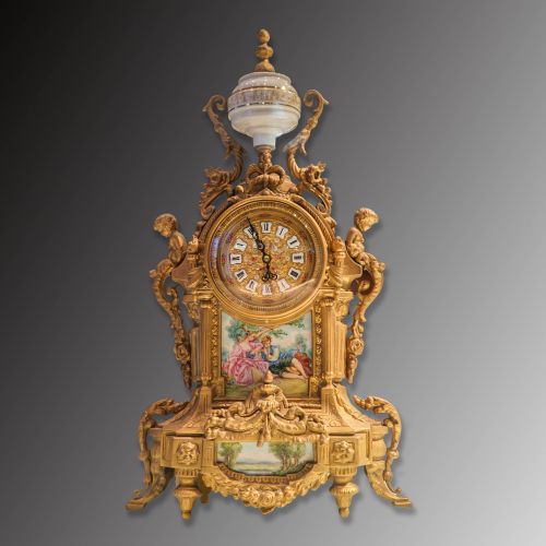 二十世紀法國手繪瓷面座鐘