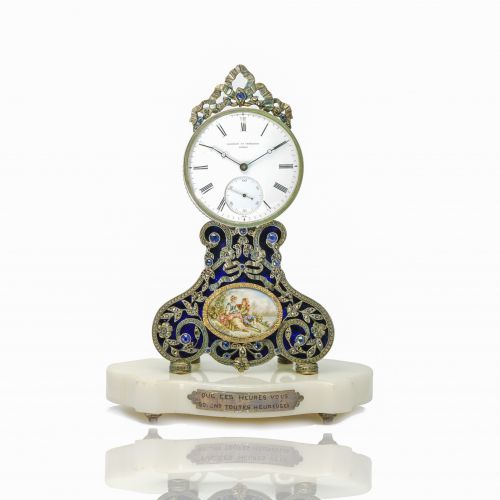 十九世纪洛可可风格微型台钟