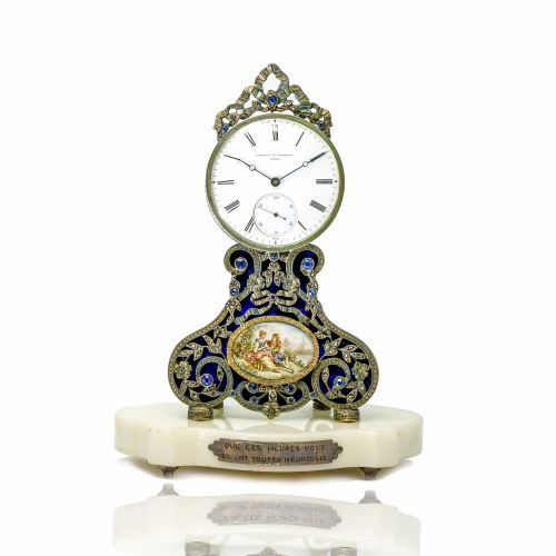 十九世纪洛可可风格微型台钟